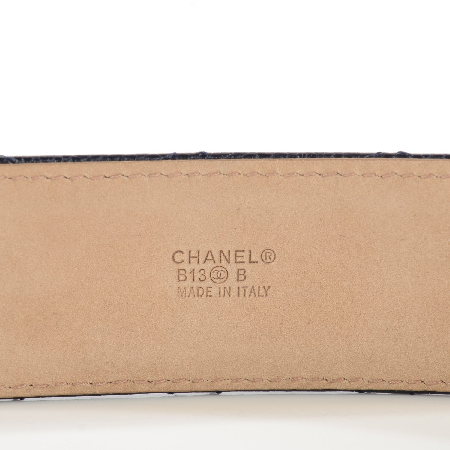 Chanel Caviar Quilted CC Belt 75 30 Navy Blue 6 of 9