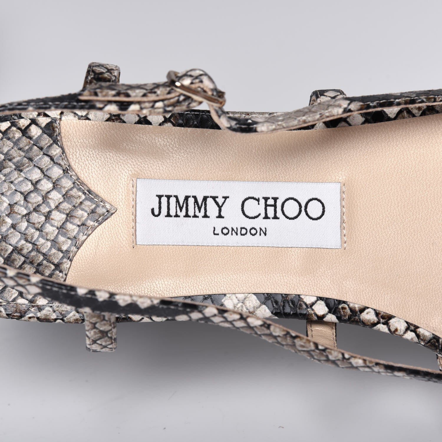 Jimmy Choo Snakeskin Arien Sandals 40 Natural 6 of 8