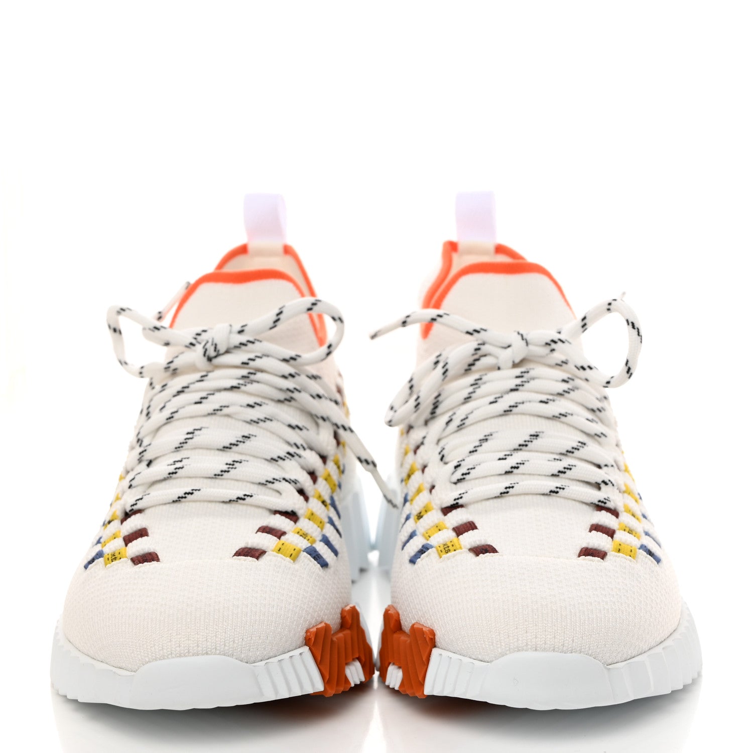 Hermes Knit Womens Flex Bolduc Sneakers 35.5 Multicolor White 2 of 9