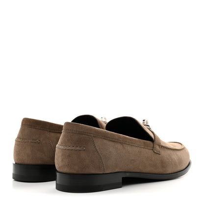 Hermes Suede Goatskin Womens Destin Loafers 39 Etoupe 5 of 10