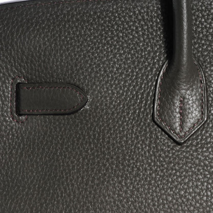 Hermes Taurillon Clemence Birkin 35 Vert de Gris 9 of 17