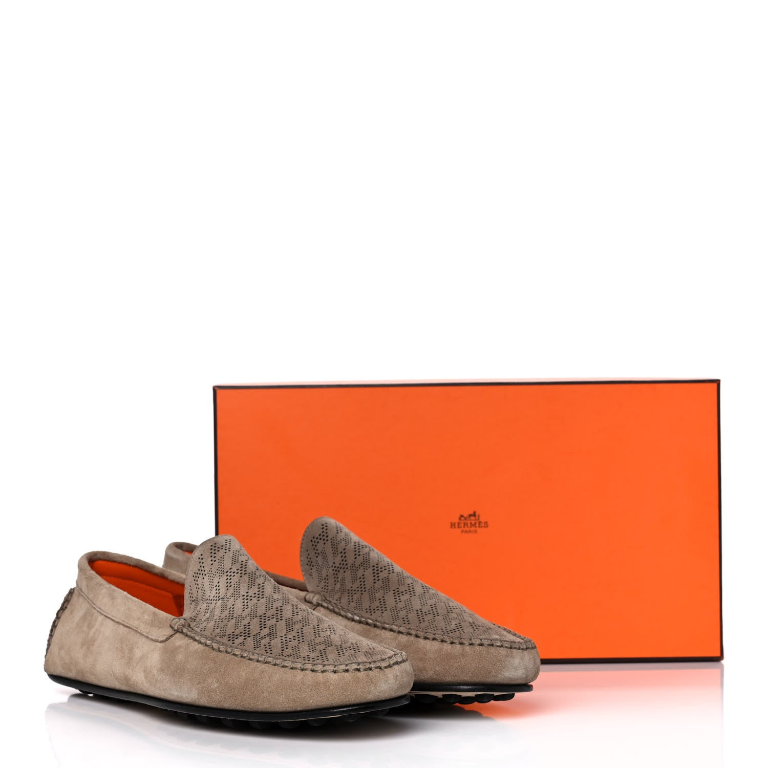 Hermes Suede Mens Come Moccasin Loafers 45 9 of 9