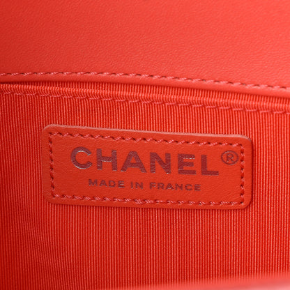 Chanel Velvet Quilted Medium Boy Flap Coral 6 of 8