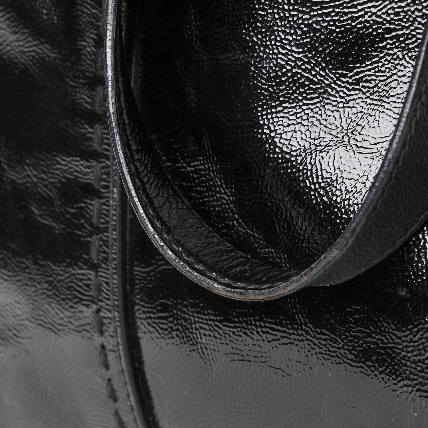 Saint Laurent Patent Calfskin Oversized Muse Black 12 of 12