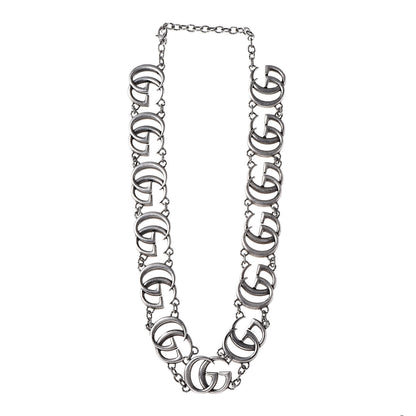 Gucci Sterling Silver Double G Marmont Statement Necklace 3 of 6