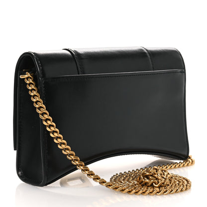 Balenciaga Shiny Box Calfskin Hourglass Chain Bag Black 3 of 11
