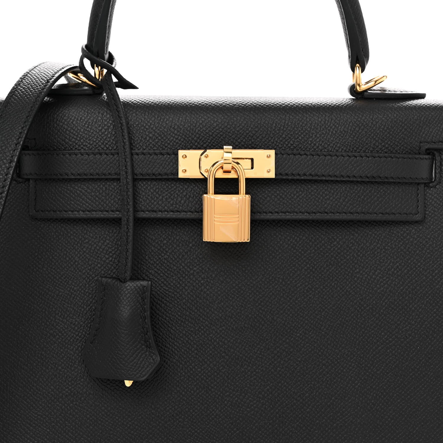 Hermes Epsom Kelly Sellier 25 Black 7 of 10