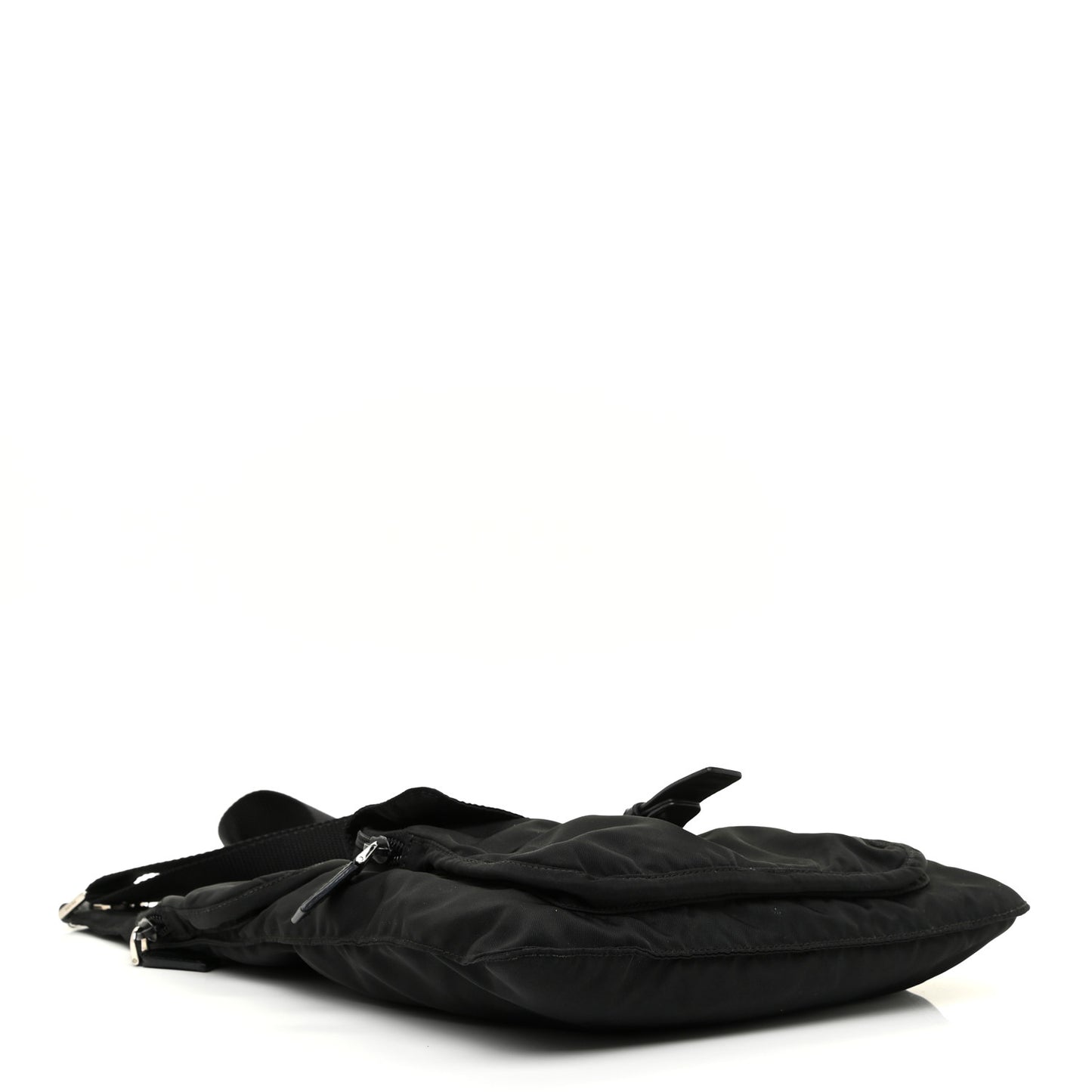 Nylon Tessuto Vela Messenger Bag Black