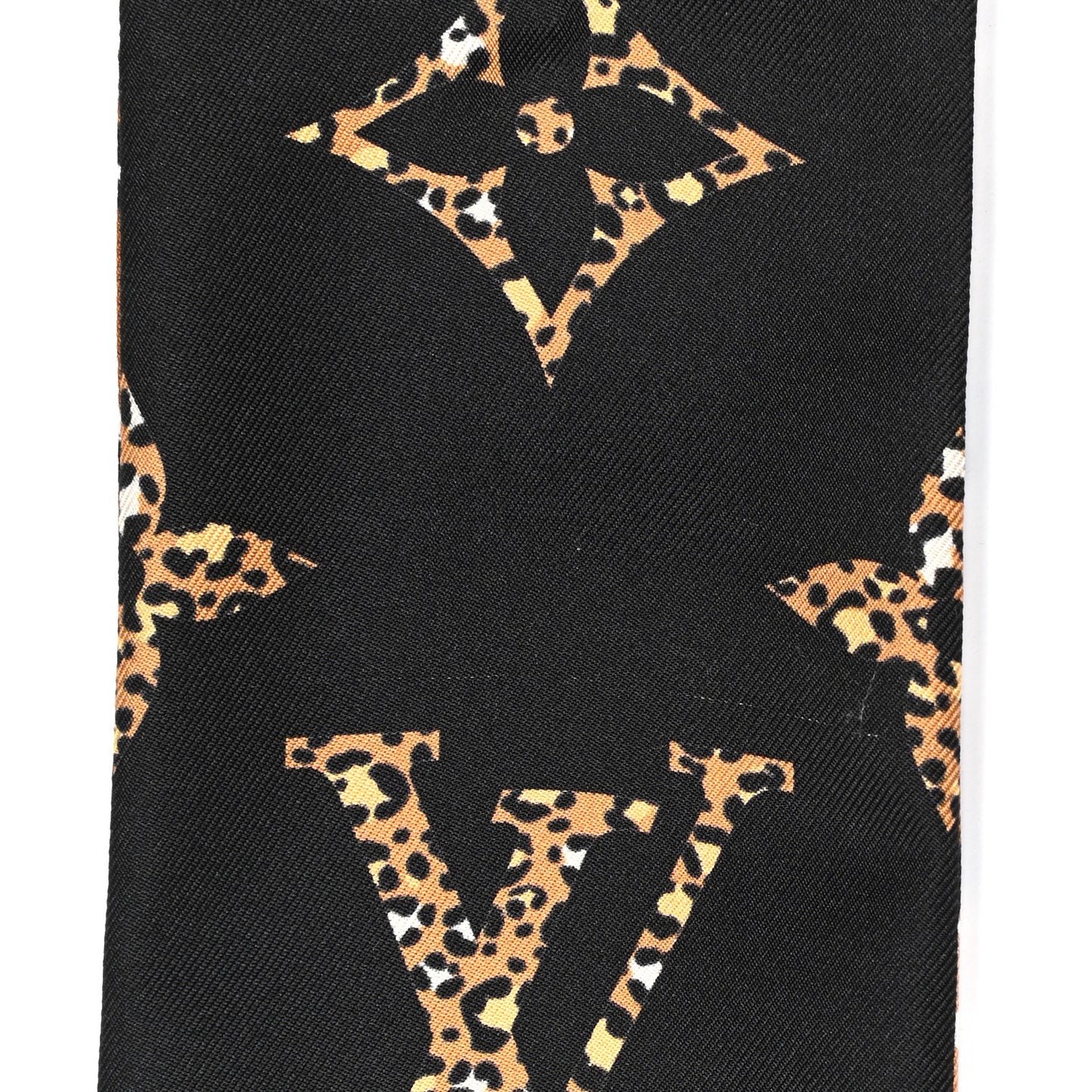 Silk Monogram Giant Jungle Bandeau Black