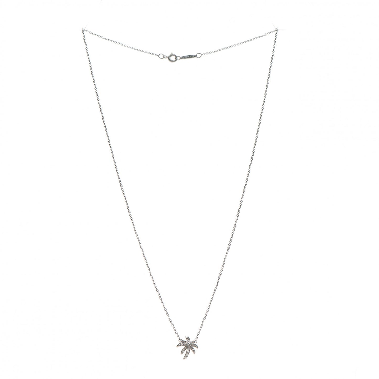 Platinum Diamond Fireworks Pendant Necklace