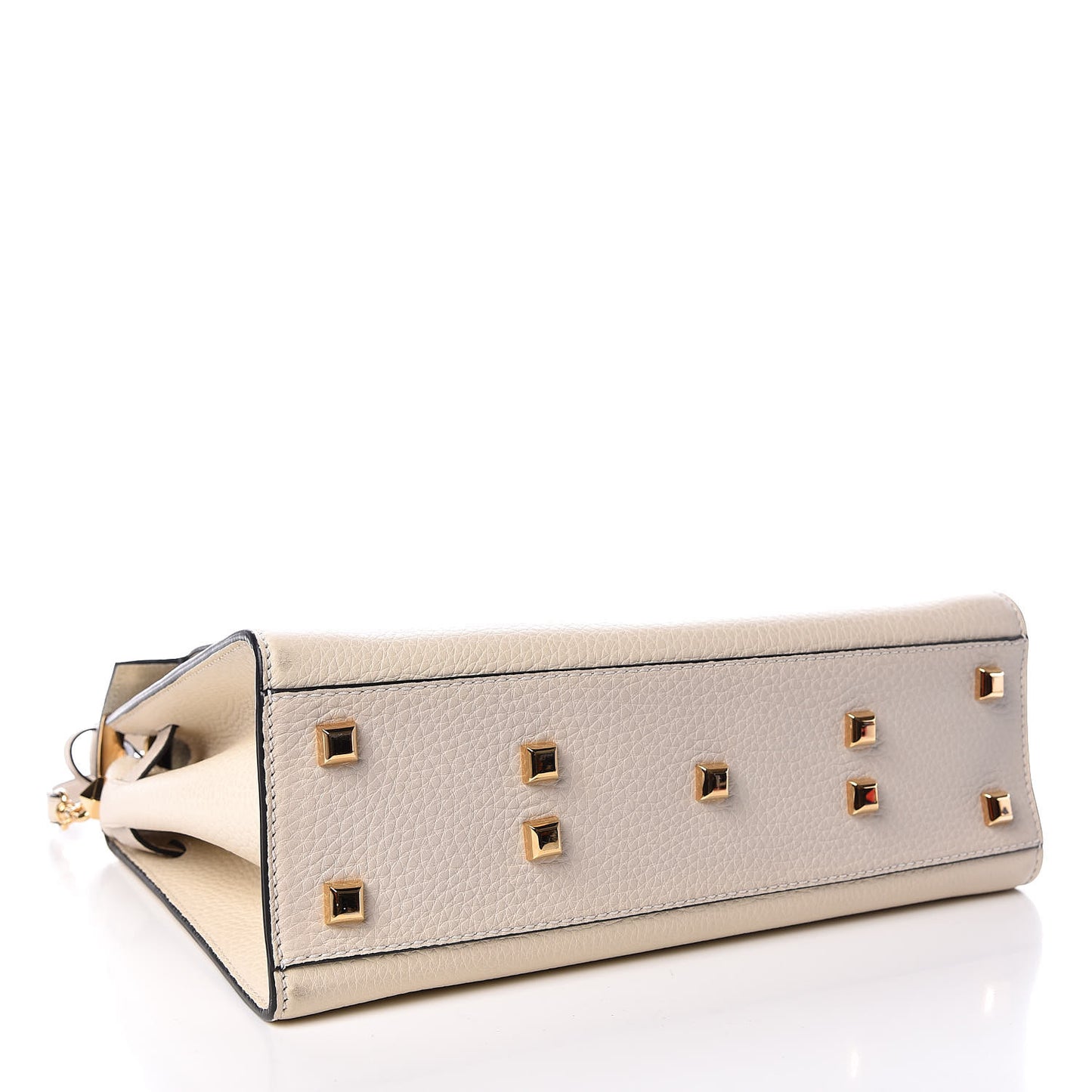 Grained Calfskin Medium My Rockstud Frame Bag Light Ivory