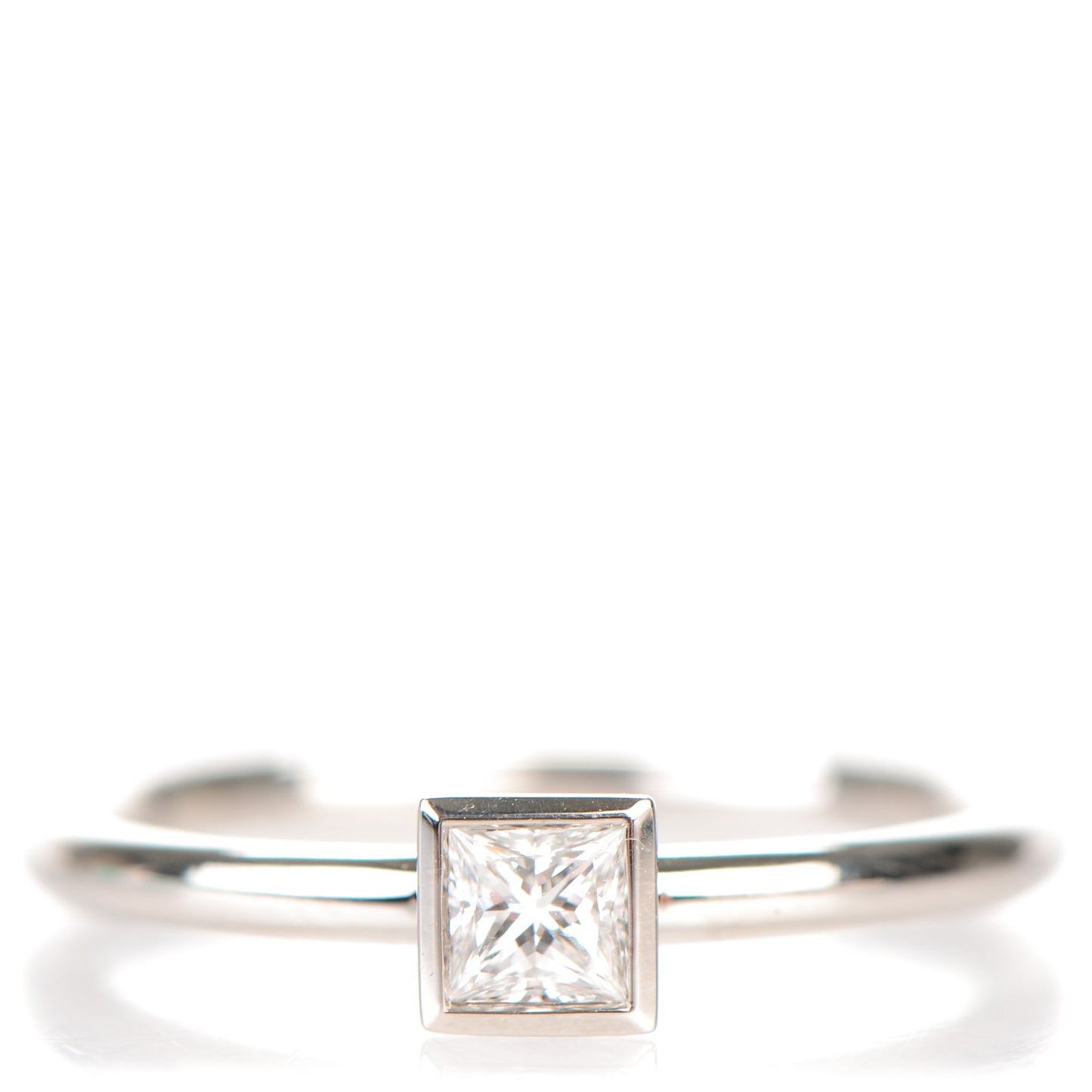 Platinum Diamond Princess Cut Engagement Ring 4.5