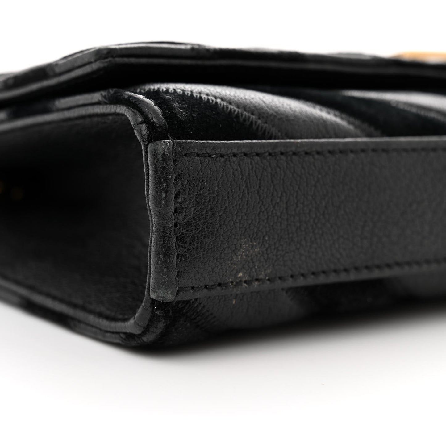 Suede Calfskin Small Classic Y Quilted Monogram Kate Satchel Black