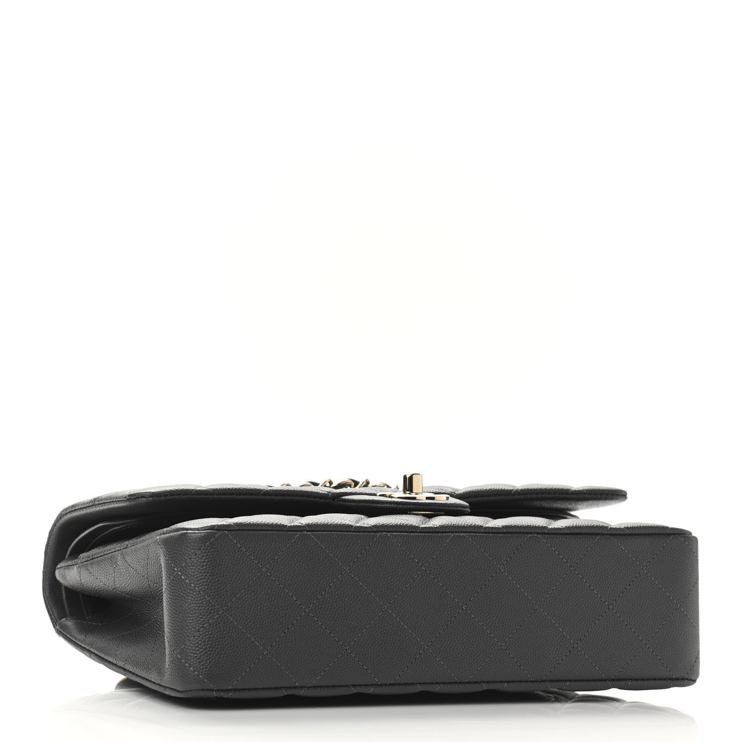 Chanel Caviar Quilted Medium Double Flap Dark Grey 4 of 10