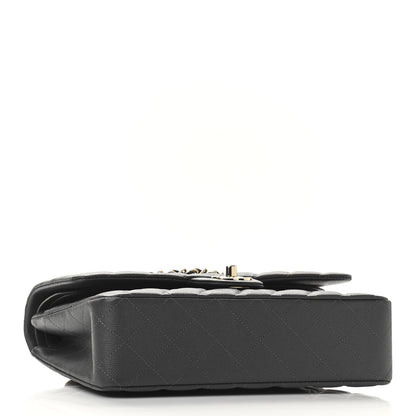 Chanel Caviar Quilted Medium Double Flap Dark Grey 4 of 10