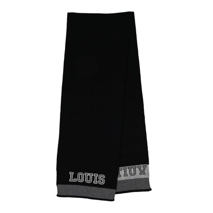 Louis Vuitton Wool Echarpes Scarf Black Grey 2 of 3