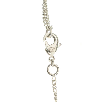 Chanel Camellia CC Globe Drop Pendant Necklace Black Silver 5 of 6