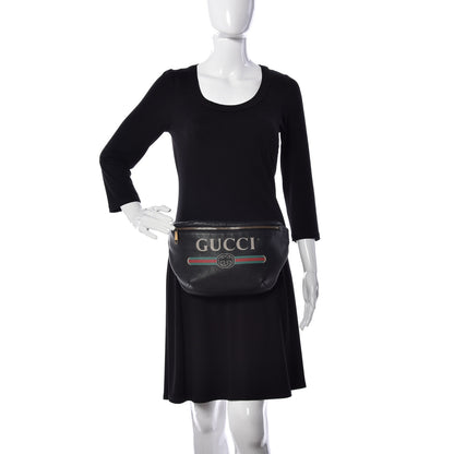 Gucci Grained Calfskin Logo Belt Bag Black 2 of 16