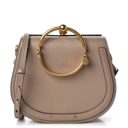 Chloe Calfskin Suede Medium Nile Bracelet Bag Motty Grey 1 of 7