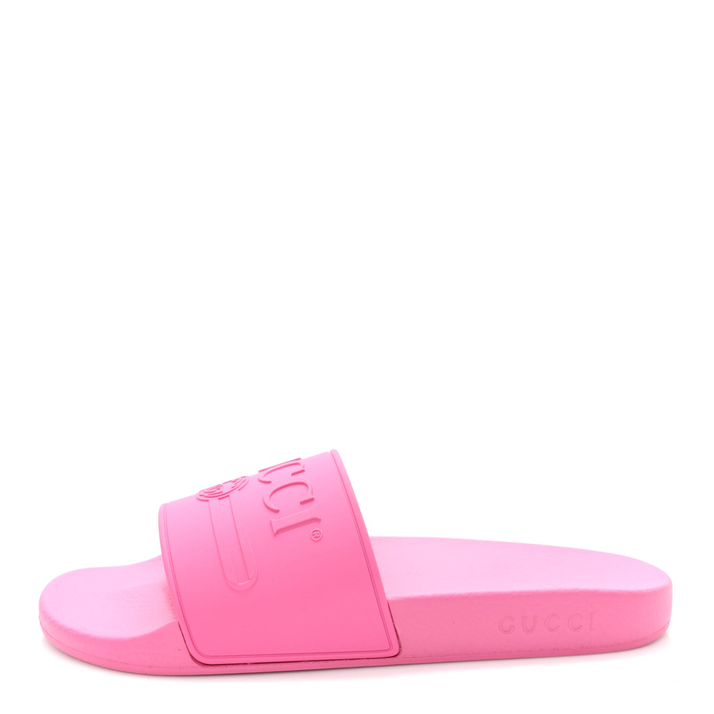Rubber Logo Stamped Mens Slide Sandals 11 Fuchsia