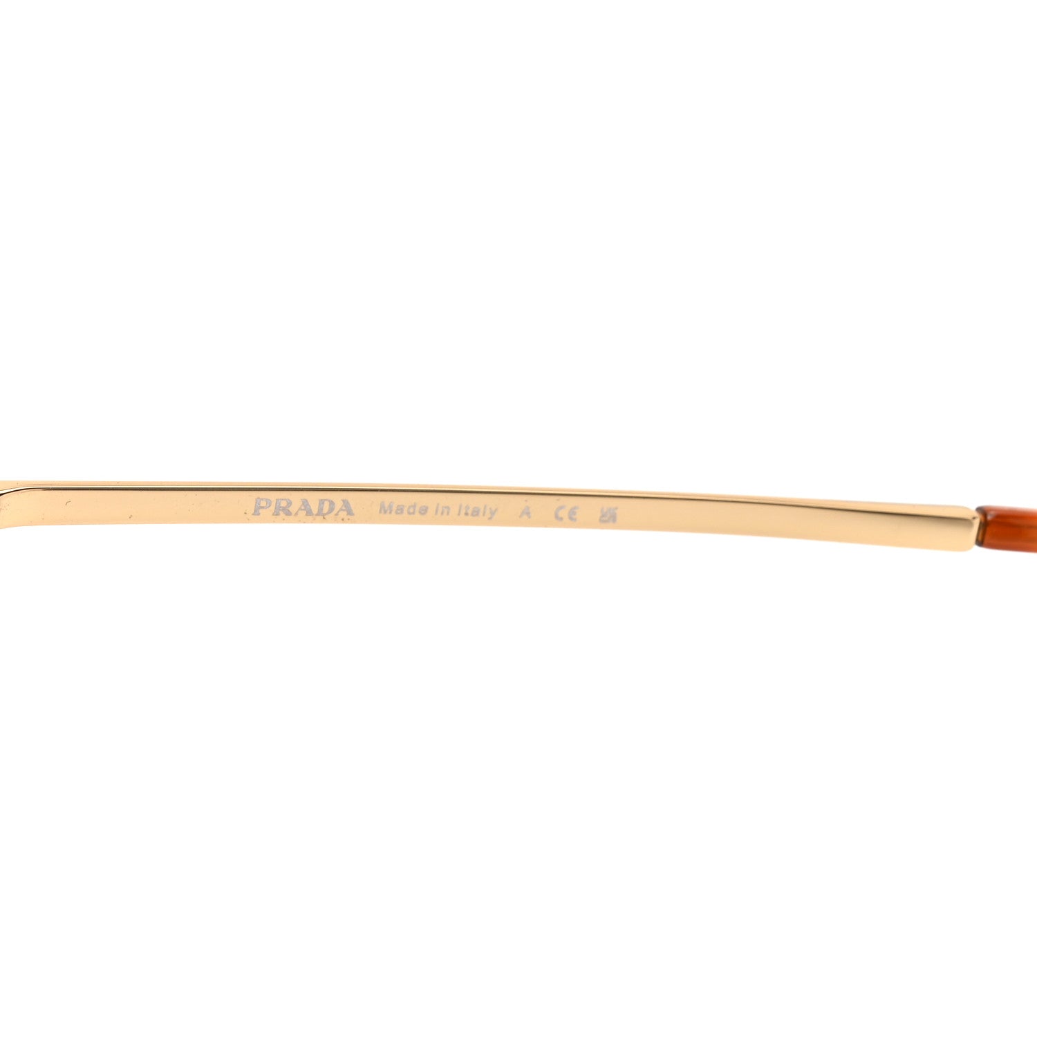 Prada Metal Rectangular Sunglasses SPR A60 Gold 6 of 7