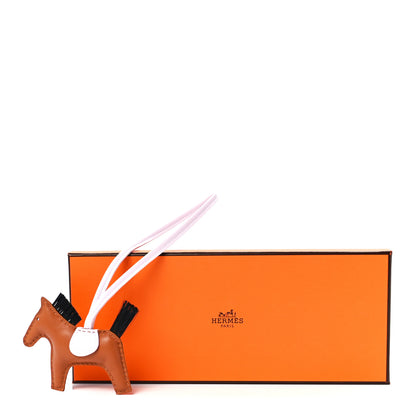 Hermes Milo Lambskin Horse Hair Grigri Rodeo Horse Bag Charm PM Gold Mauve Pale Black 5 of 5