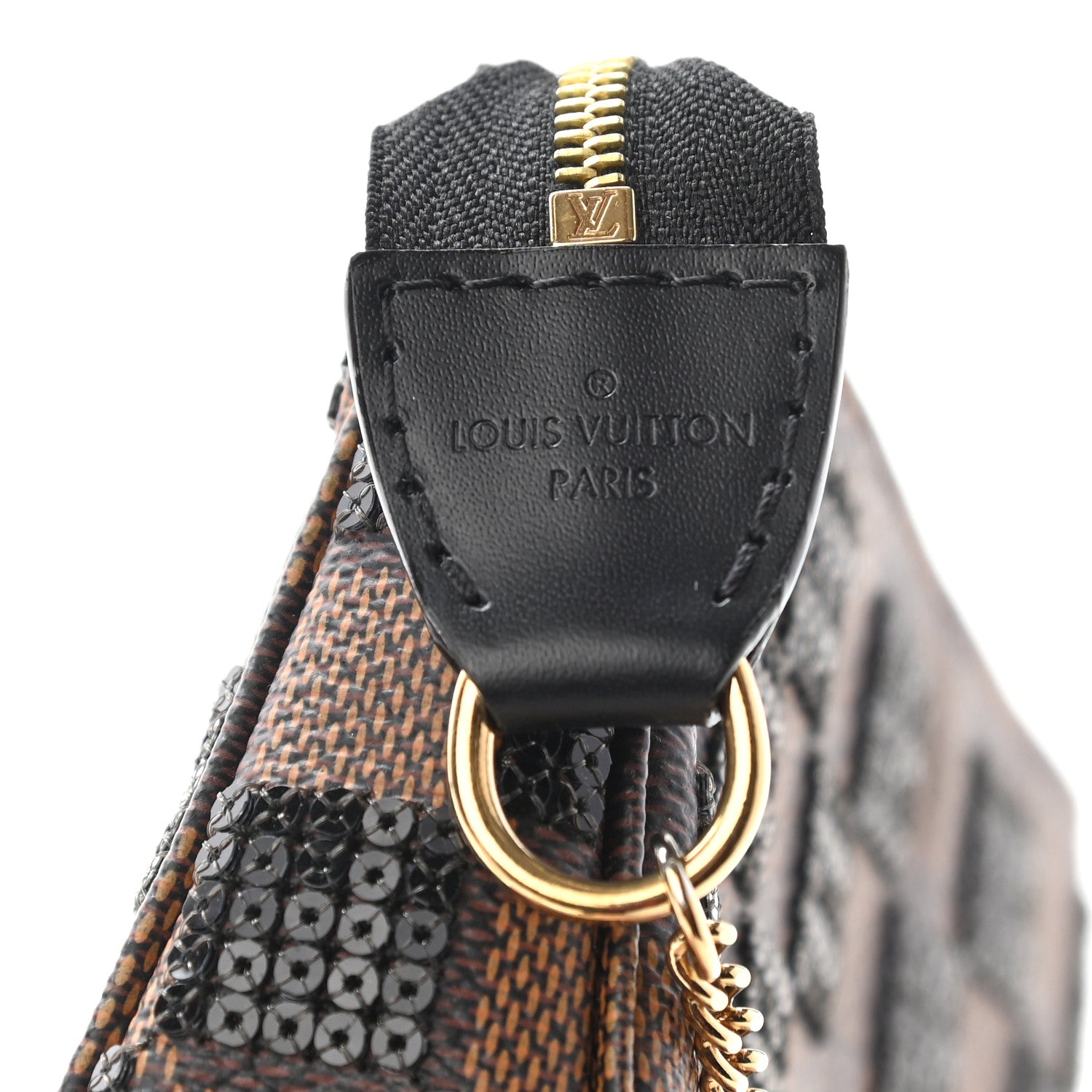 Louis Vuitton Damier Paillettes Mini Pochette Accessories Black 7 of 8