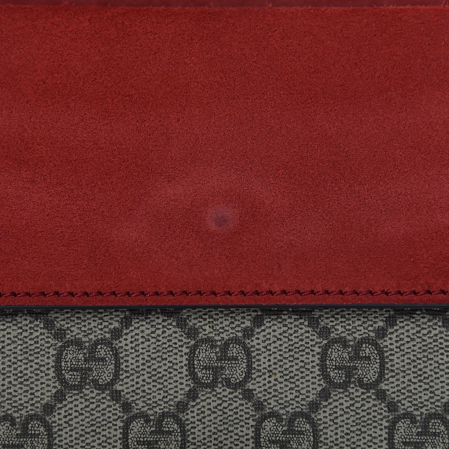 GG Supreme Monogram Mini Dionysus Shoulder Bag Hibiscus Red