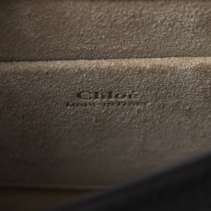 Chloe Calfskin Suede Small Nile Bracelet Bag Black 8 of 11