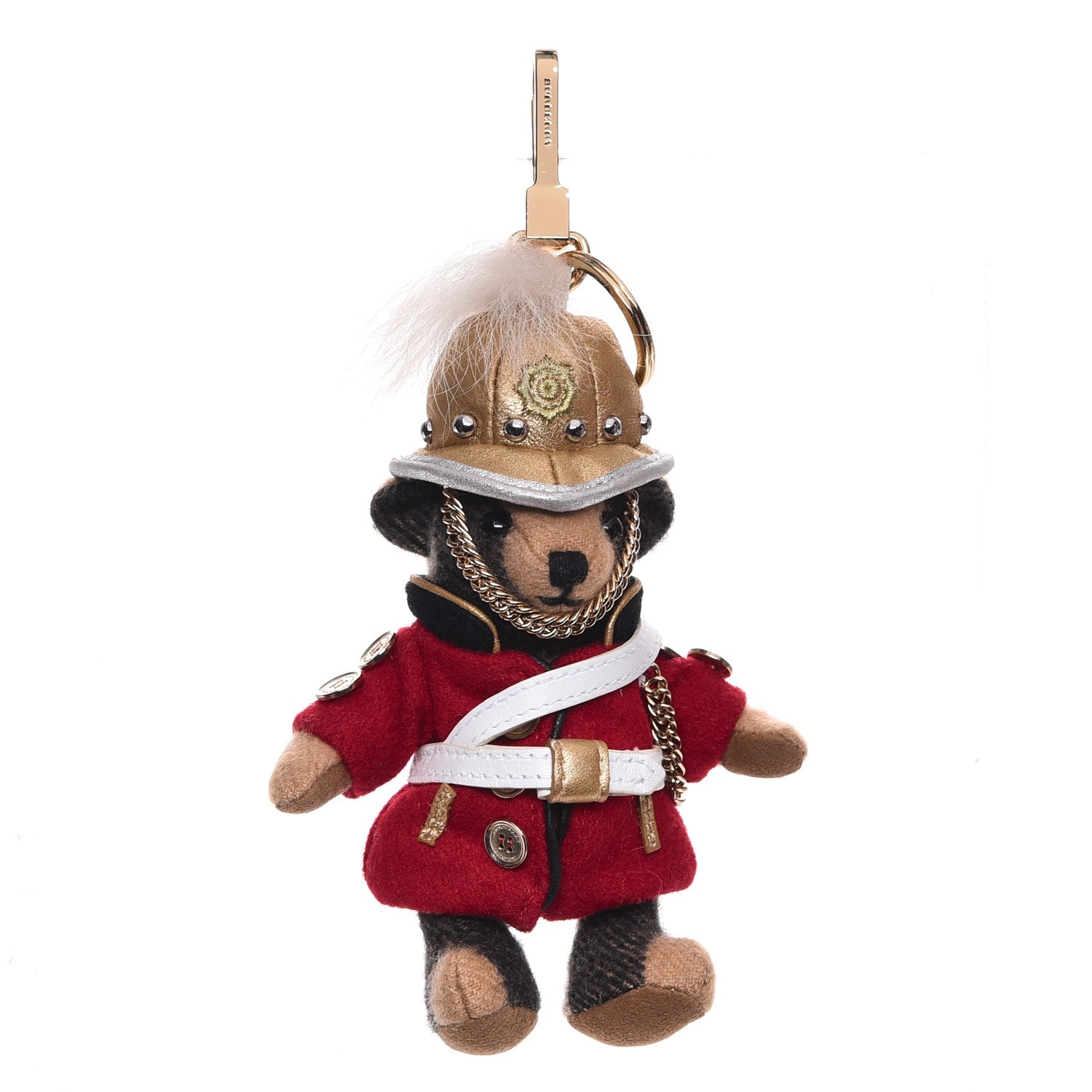 Burberry Thomas Bear Regimental Keychain Charm Camel 1 of 5