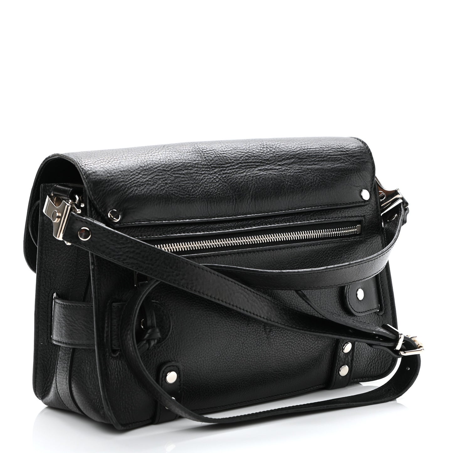 Smooth Calfskin Mini PS11 Classic Shoulder Bag Black