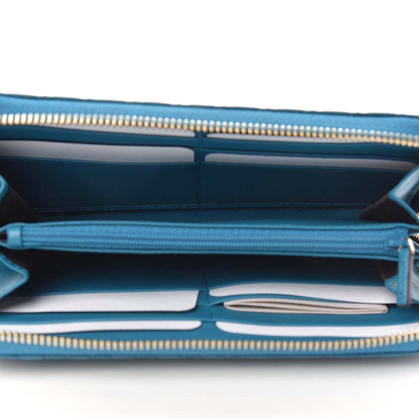 Microguccissima Zip Around Wallet Deep Cobalt