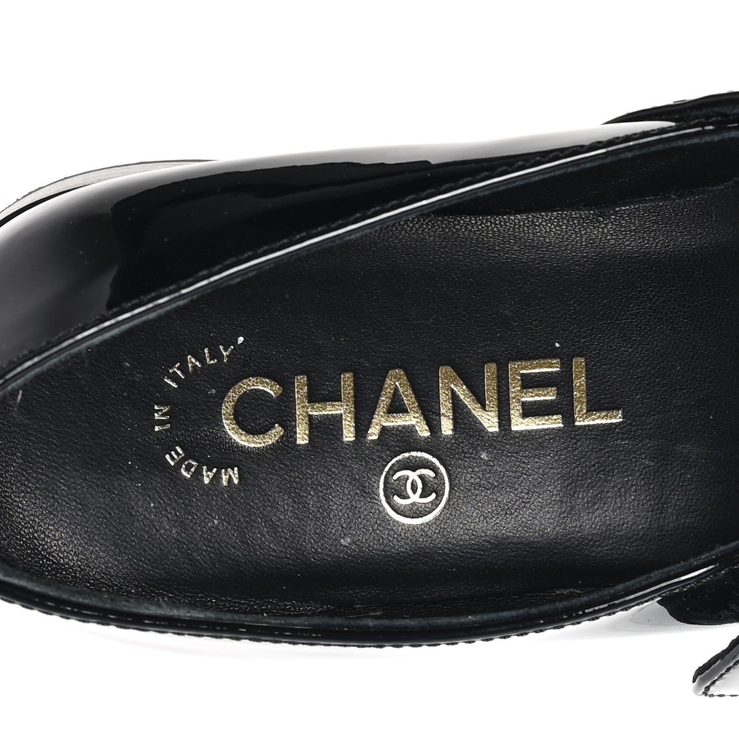 Chanel Patent Calfskin Mary Janes Flats 36.5 Black 8 of 10