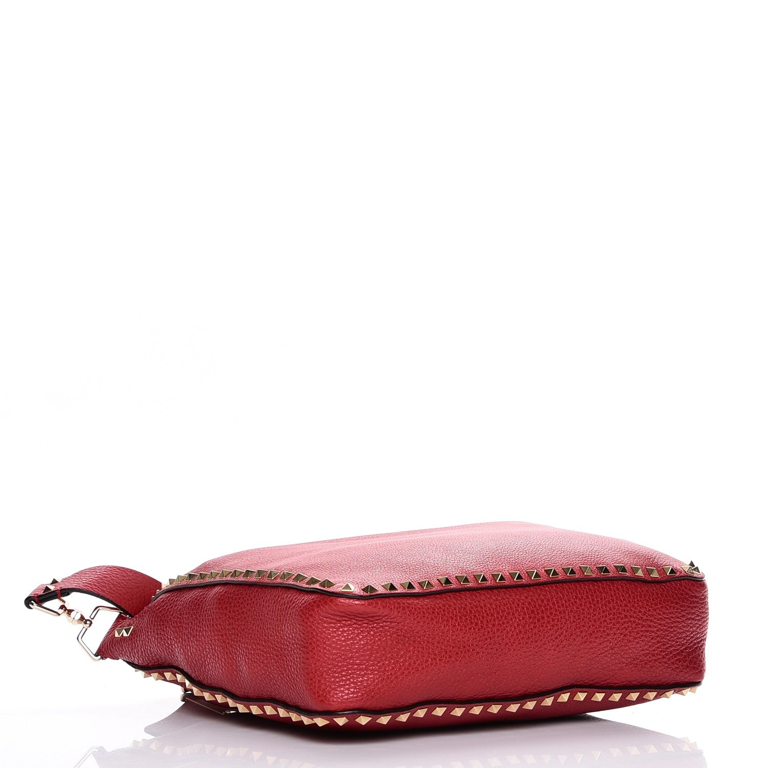 Valentino Garavani Pebbled Calfskin Large Rockstud Flip-Lock Messenger Bag Scarlet 4 of 11