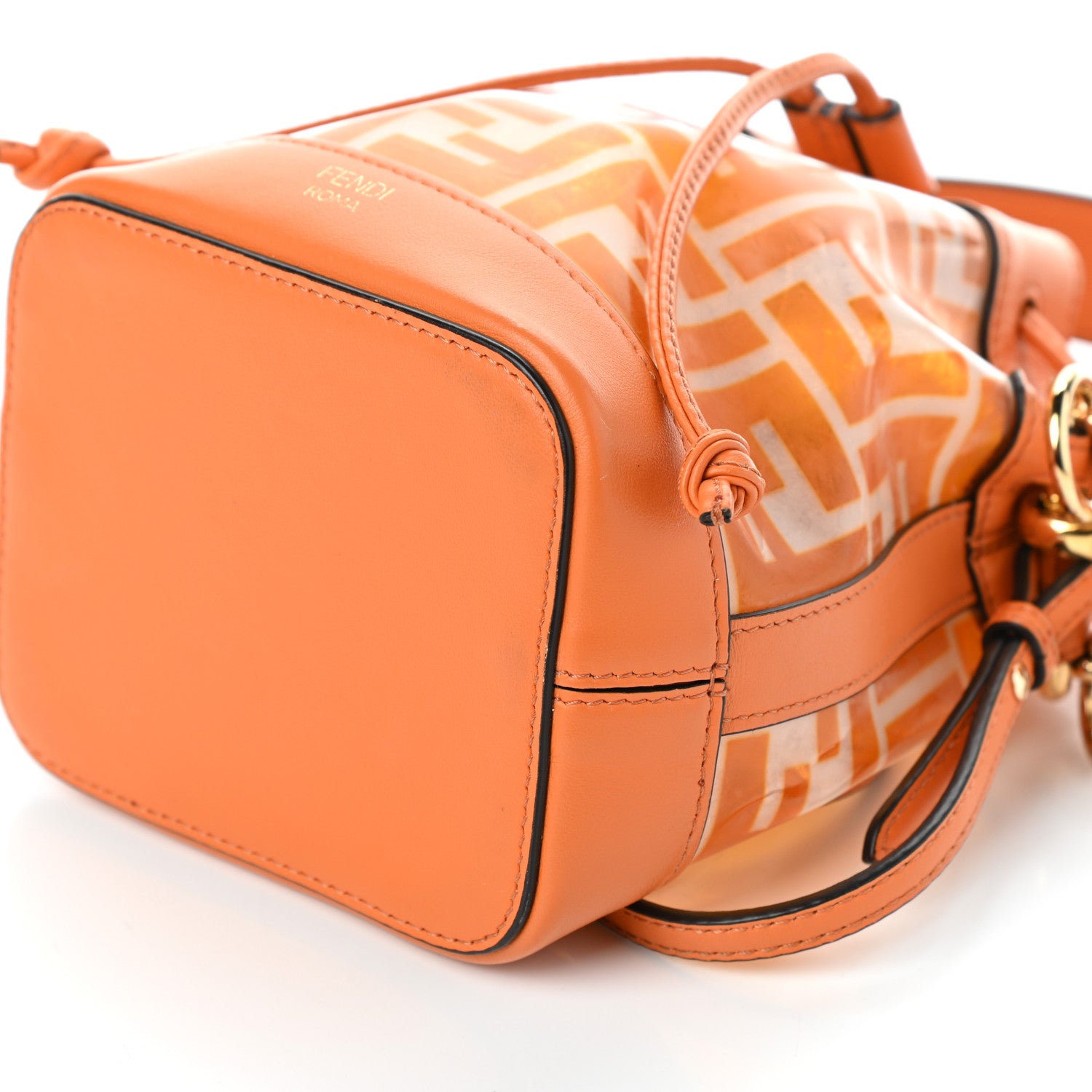 Fendi TPU FF Vitello Grace F is Fendi Mini Mon Tresor Bucket Bag Aranciata 10 of 10