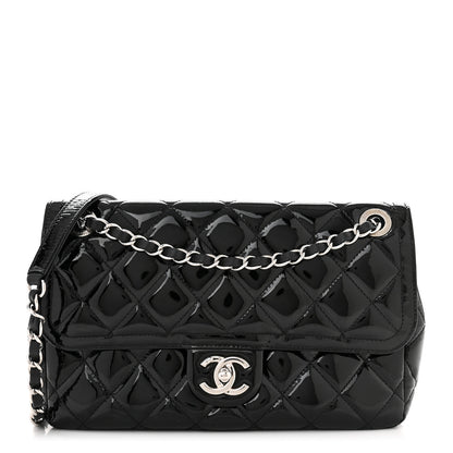 Chanel Patent Quilted Large Coco Shine Flap Black 1 of 10