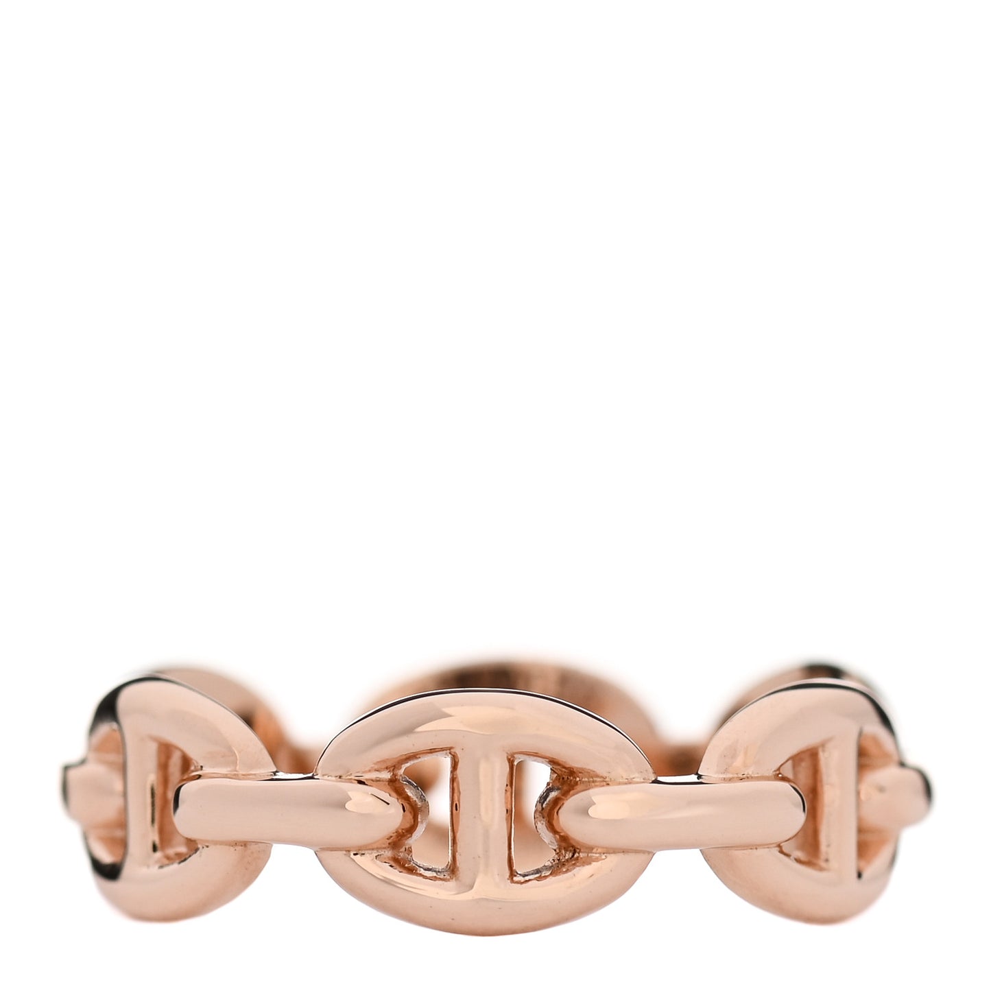 18K Rose Gold PM Chaine D'Ancre Enchainee Ring 54 7