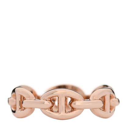 Hermes 18K Rose Gold PM Chaine D'Ancre Enchainee Ring 54 7 1 of 6
