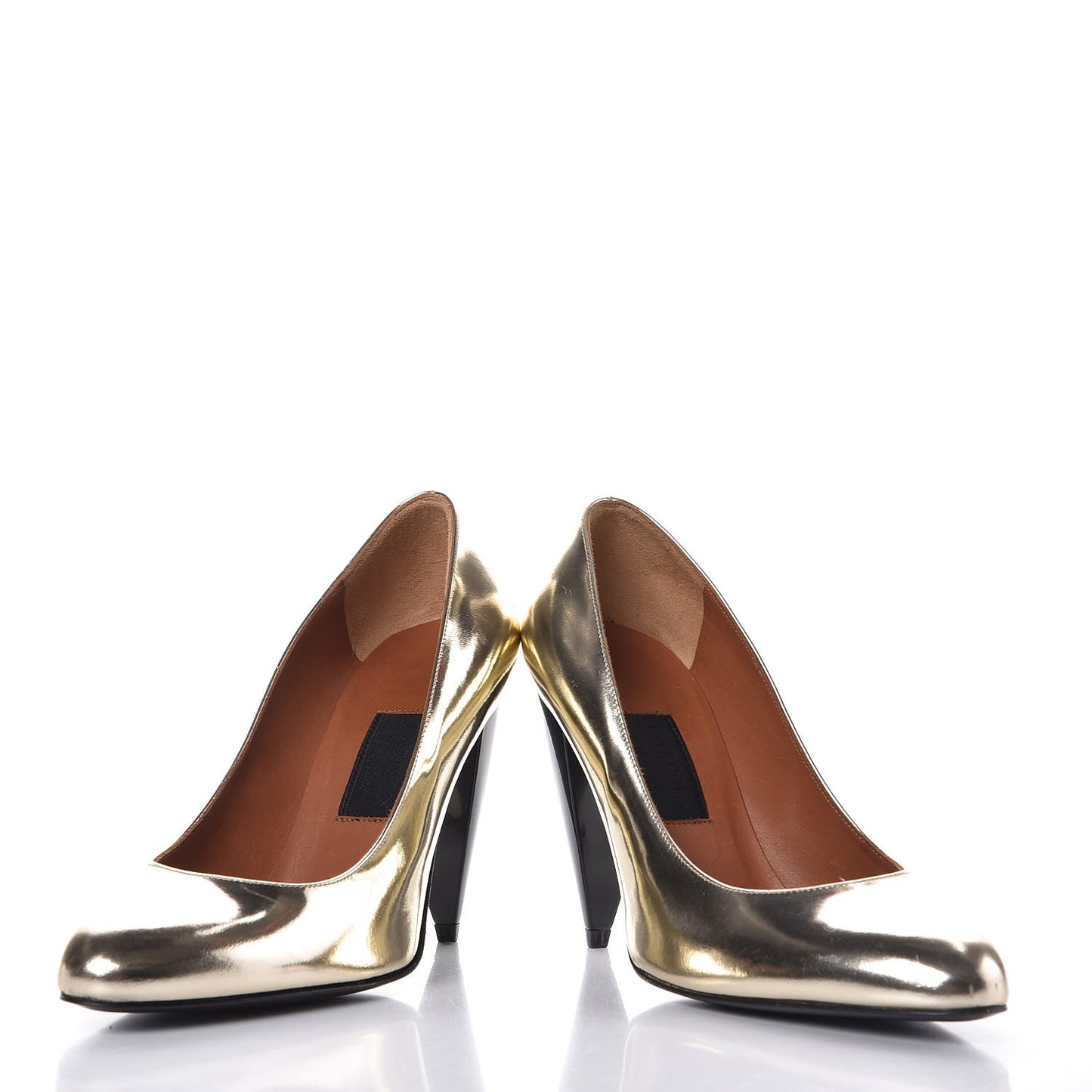 Metallic Goatskin Pumps 36.5 Gold