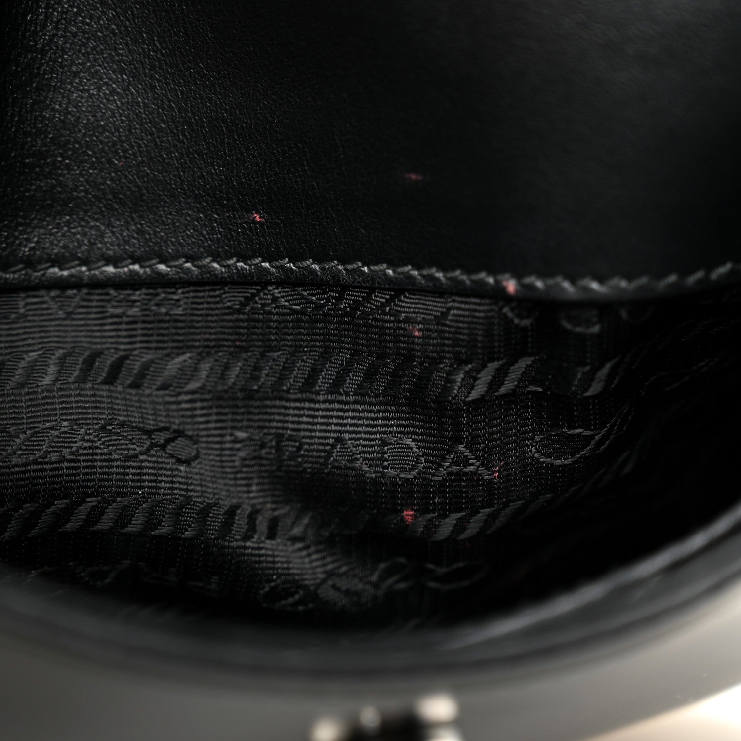 Prada Spazzolato Cleo Flap Shoulder Bag Black 11 of 11