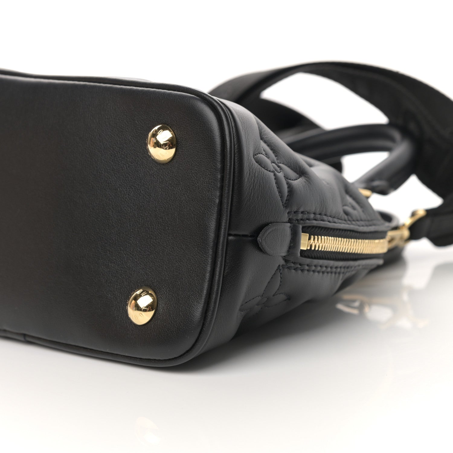 Louis Vuitton Calfskin Bubblegram Alma BB Black 9 of 10