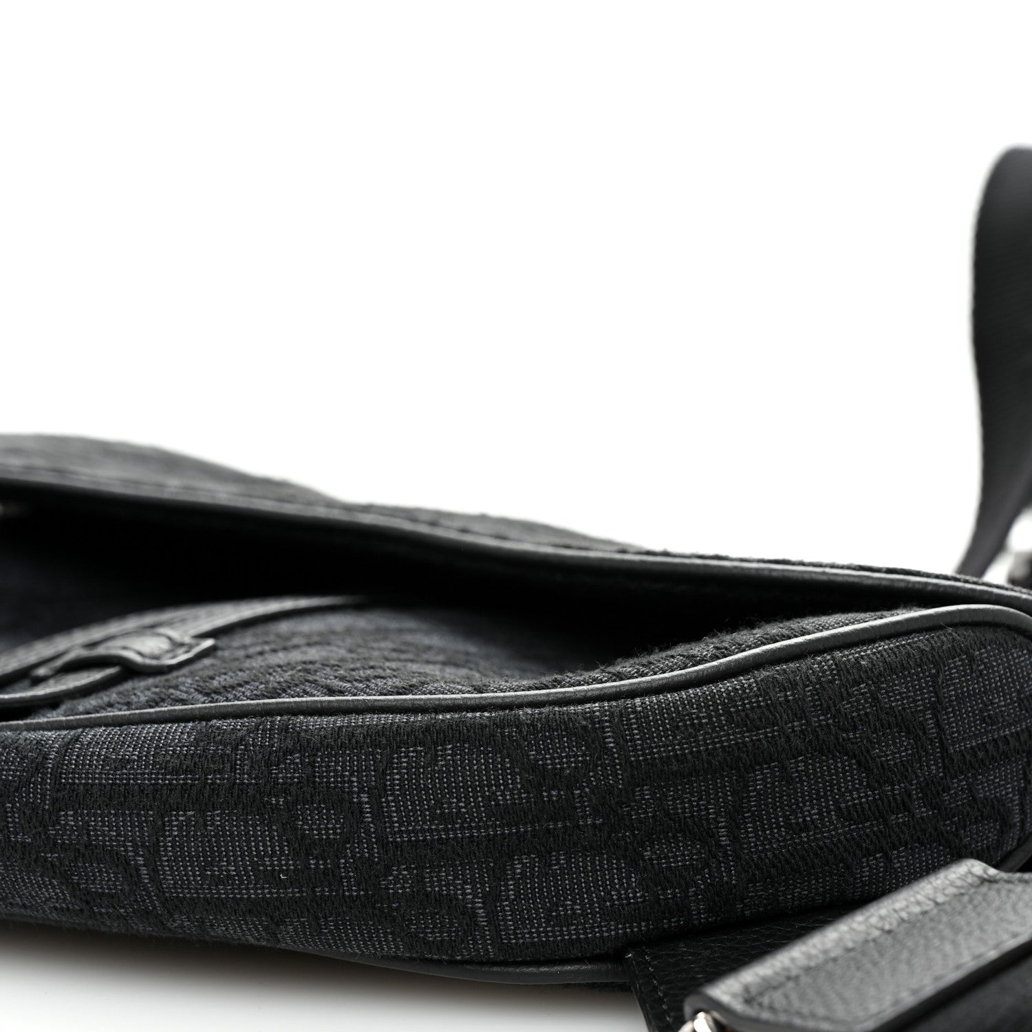 Christian Dior Oblique Mens Saddle Bag Black Blue 9 of 9