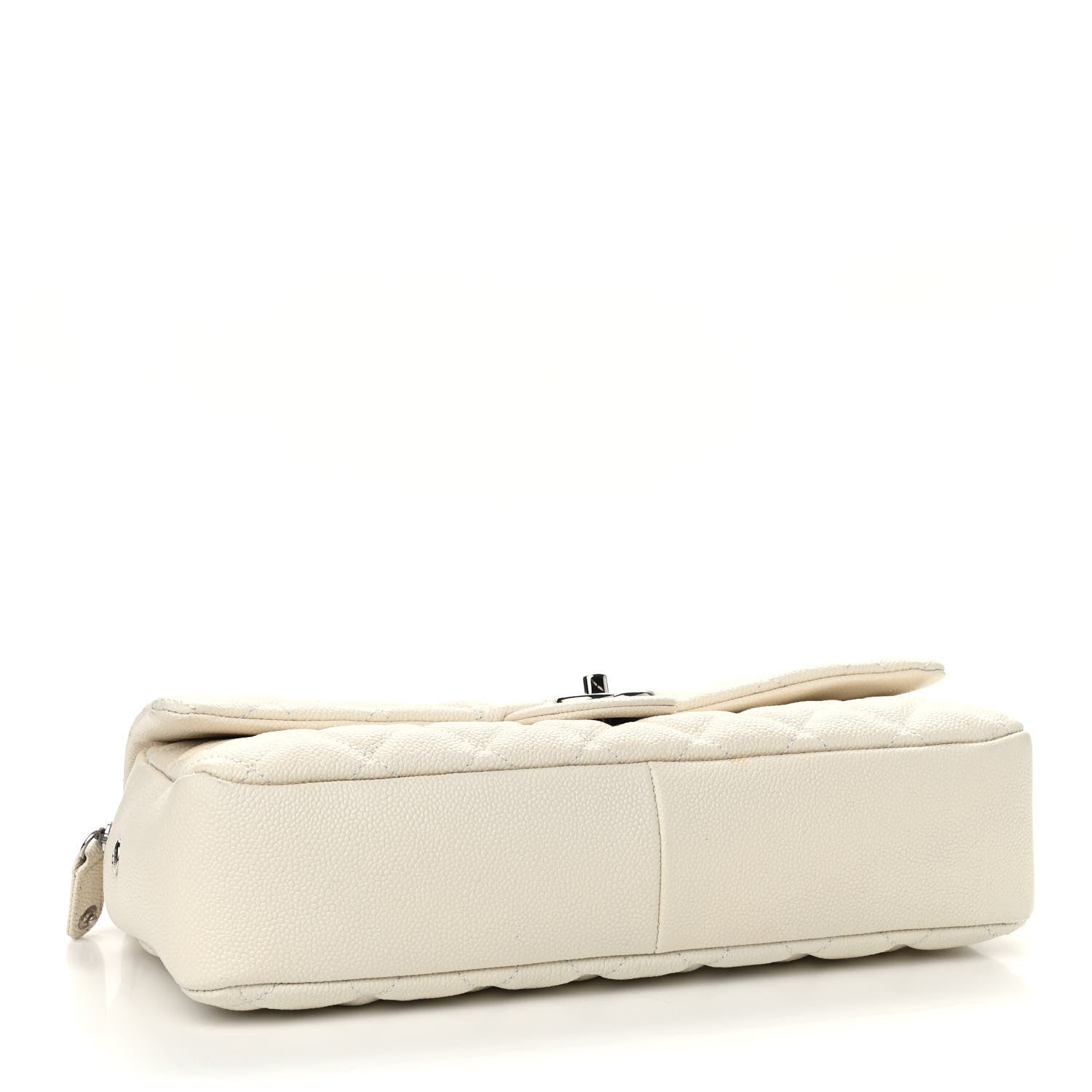 Chanel Caviar Quilted Jumbo Easy Flap Dark White 3 of 9