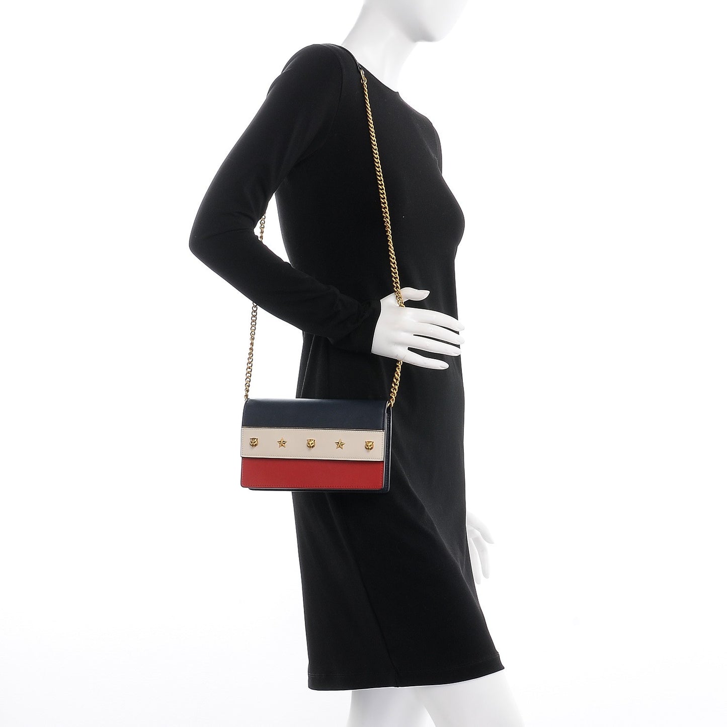 Calfskin Tiger Studded Mini Bag