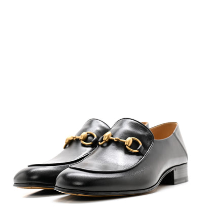 Gucci Goatskin Womens Horsebit Mid-Heel Loafers 38 Black 3 of 9