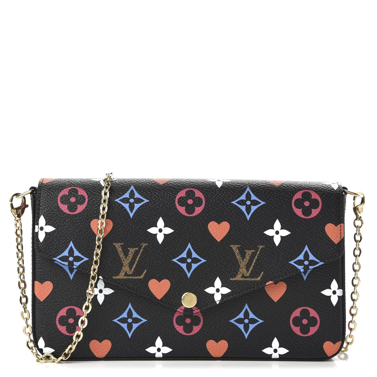 Louis Vuitton Game On Felicie Chain Wallet Black 1 of 10
