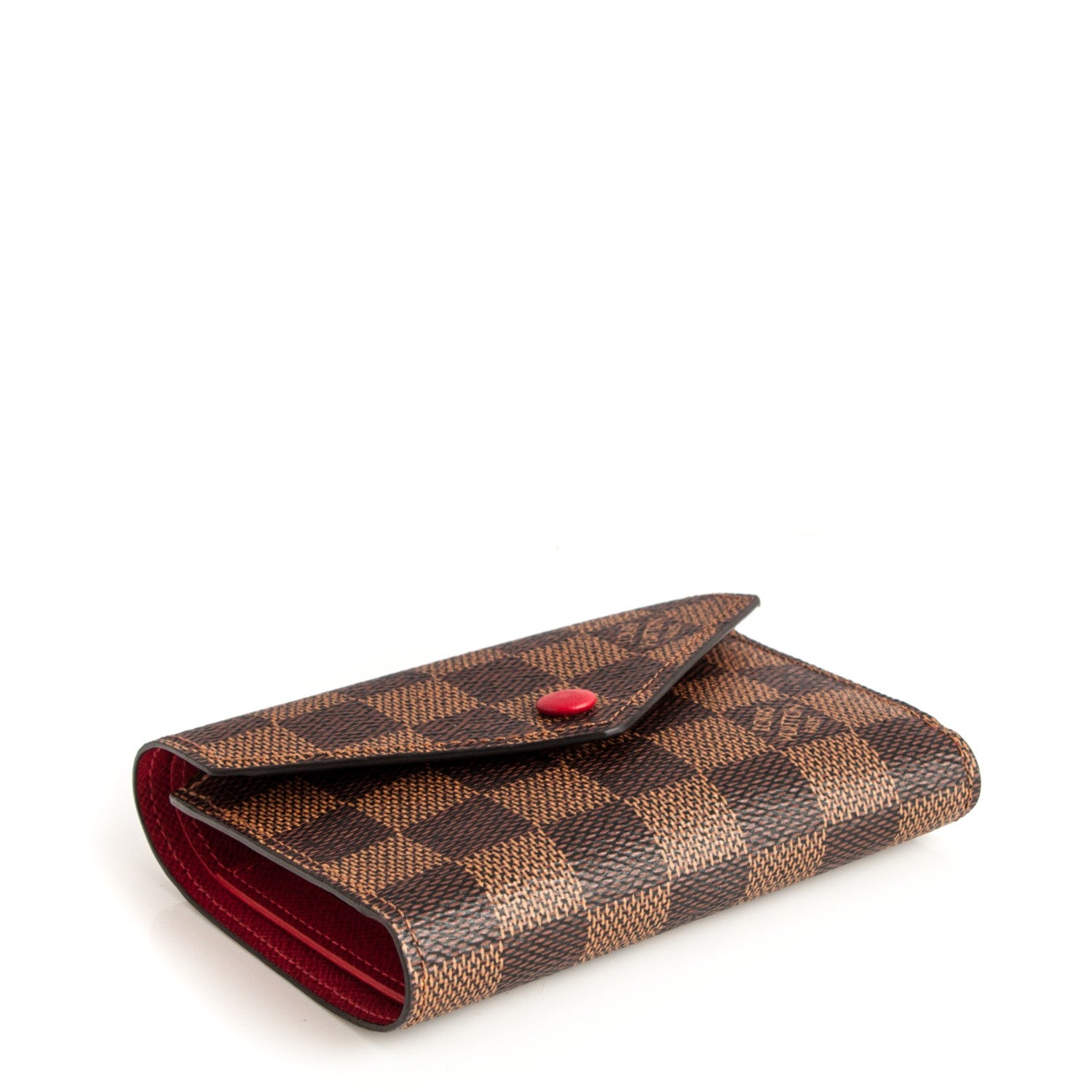 Louis Vuitton Damier Ebene Victorine Wallet Red 4 of 6
