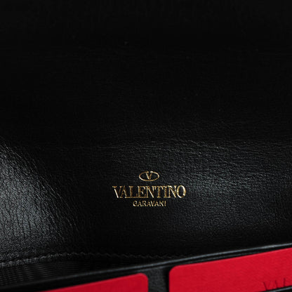 Valentino Garavani Vitello Small Rockstud Flap Wallet on Chain Black 7 of 9