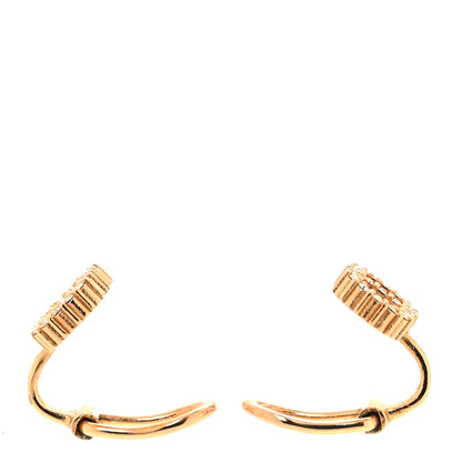 Christian Dior Crystal Clair D Lune Clip On Earrings Rose Gold 3 of 3