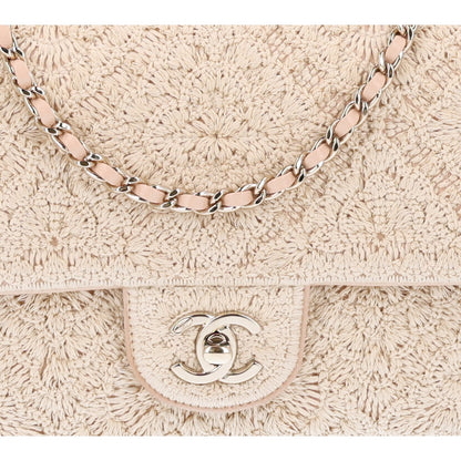 Chanel Crochet Embroidered Camelia Small Rectangular Flap Ecru 9 of 11